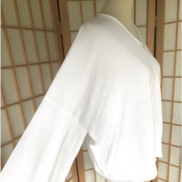 Shirin Guild White Cotton Boxy Loose Fit Scotland Sweater - Picture 6 of 15